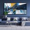 Large Abstract Canvas Wall Art for Living Room - Blue and white
